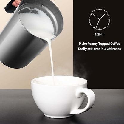 CIRAGO Milk Frother 4 in 1 Electric Milk Steamer Automatic Hot & Cold Foam Maker and Milk Warmer for Latte, Cappuccinos, Macchiato, Hot Chocolate Milk