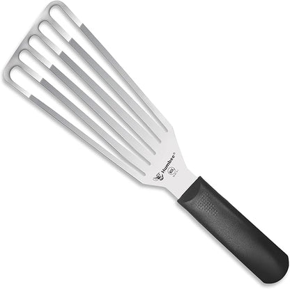 9 Inches Fish Turner, Slotted Fish Spatula Dishwasher Safe NSF, Shovel Black