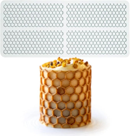 Hollow Leaf Silicone Mold Chocolate Candy 3D Hollow Leaf Candy Mold Food Cooking Meals Decorations Fondant Mold Polymer Clay Molds (Honeycomb M_10.4x4.56x0.12inch)