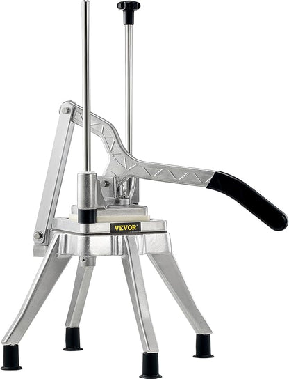 VEVOR Commercial Vegetable Fruit Chopper 3/8″ Blade Professional Food Dicer Kattex French Fry Cutter Onion Slicer Stainless Steel for Tomato Peppers Potato Mushroom Upgrade Style 3/8"