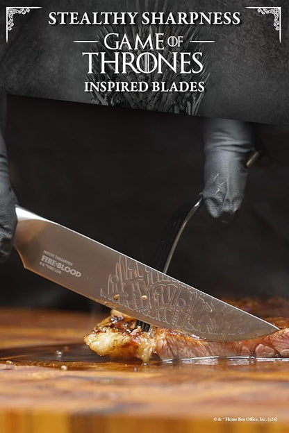 Dalstrong Steak Knife Set-8pc Set-5"- Game of Thrones™ Knife -German Premium Steel Full Tang-Professional G10 Handle-Collection Item Steak Cutting Knife
