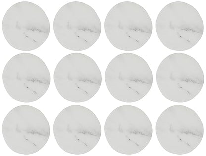 Carlisle FoodService Products Ridge Reusable Plate Rimless Plate for Home and Restaurant, Melamine, 9 Inches, Marble, (Pack of 12)