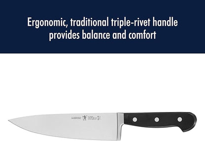 HENCKELS Classic Razor-Sharp 3-Piece Kitchen Knife Set, Chef Knife, Paring Knife, Utility Knife, German Engineered Informed by 100+ Years of Mastery, Stainless Steel
