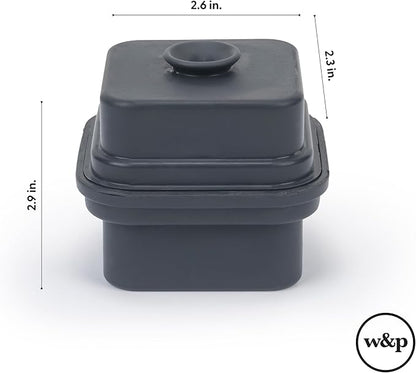 W&P Prism Single Ice Mold, Perfect Etched Large Cube, Slow Melting for Whiskey and Cocktails, Food Grade Premium Silicone, Dishwasher Safe, BPA Free