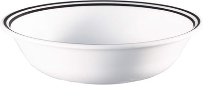 Corelle Vitrelle 18-Piece Service for 6 Dinnerware Set Triple Layer Glass and Chip Resistant, Lightweight Round Plates and Bowls Set, City Block