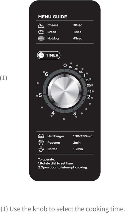 Midea Equipment 1025F0A Countertop Commercial Microwave Oven with Dial, 1000W, Stainless Steel.9 CuFt