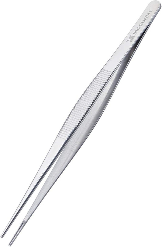 6.5 Inch Kitchen Tweezers Fine Tweezer Tongs, MSY BIGSUNNY Stainless Steel Food Tweezers Multi-function Cooking Tongs Kitchen Serving Tong