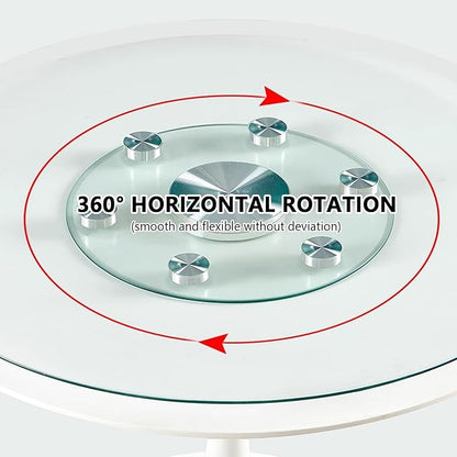 Restaurant Glass Rotating Centerpiece Tray, Commercial Cake Serving Lazy Susan Turntable, Rotating Serving Tray for Dining Table, Lazy Susan for Table top, for Home, Party, Hotel
