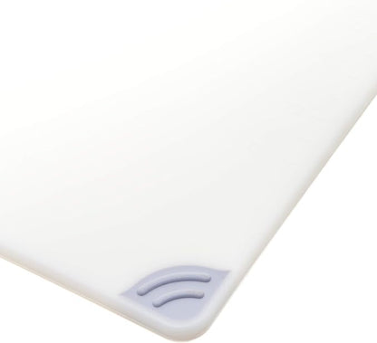 San Jamar Saf-T-Grip Plastic Cutting Board with Safety Hook, 9" x 12" x 0.375", White