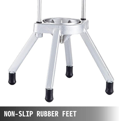 VEVOR 6-Section Commercial Easy Wedger Stainless Steel Blade Fruit Lime Slicer, Lemon Cutter for Home Bar Restaurant