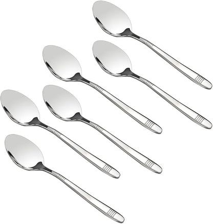 Begale 12-Piece Stainless Steel Dessert Spoons, Small Spoon