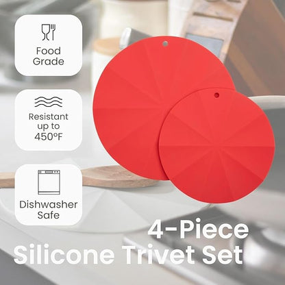 Larder & Vine 21 Piece Cookware Set (Cabernet) | Dutch Oven, Utensil Set, Saucepan, Skillet, and Trivets