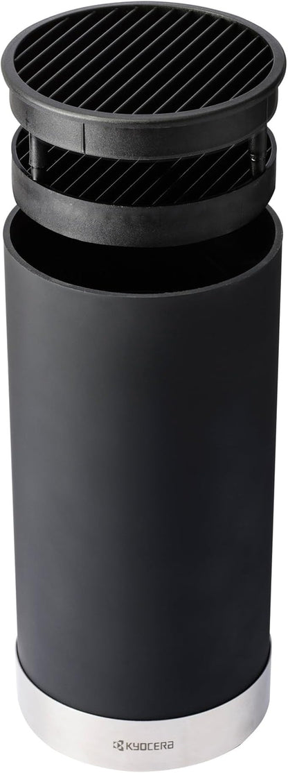 Kyocera KB-U-BK Universal Round Soft Touch Knife Block, 8.8" x 4.3", Black