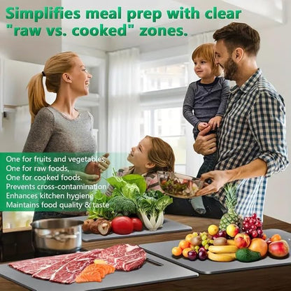 Katuchef Titanium Cutting Board - New Upgrade 100% Pure Titanium Cutting Boards for Kitchen Double Sided Non Toxic Cutting Board,Hygiene Durable Dishwasher Safe Chopping Board (18.11IN*11.81IN)
