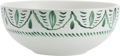 Fitz and Floyd Sicily Green 12 Piece Dinnerware Plate Bowl Set, Service for 4