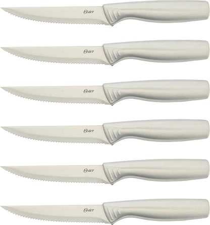 Oster Eckert 15 Piece High Carbon Stainless Steel Knife Block Set W/Wood Block - Cuchillos Para Cocina