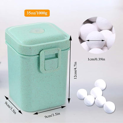 2.2Lb Ceramic Pie Weights Baking Beans Pie Crust Reusable 10mm Weights Natural Ceramic Stoneware with Wheat Straw Container (35 Oz Total) (Green)