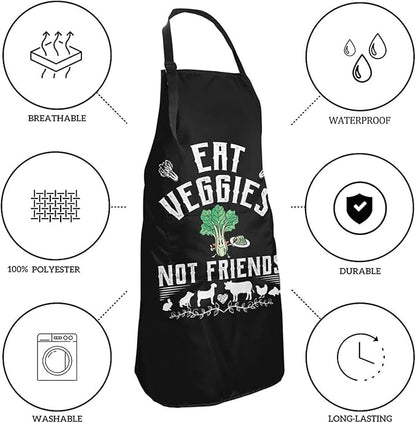 Men Women Apron, Adjustable Neck with 2 Pockets - Chef Apron for Cooking - Mom Dad Gift for Christmas, Birthday