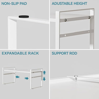 Expandable Cabinet Shelf Organizer Riser for Kitchen Pantry Cupboard Under Sink Countertop Home Storage Organization Rack Space Saver