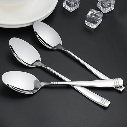 Obstnny Stainless Steel Dinner Spoons, 8-Inch, Set of 12