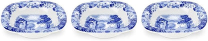 Spode Blue Italian Dip Bowl Set of 3-5-Inch Porcelain Bowls with Oriental Design, Dishwasher & Microwave Safe Tableware for Dip, Side, Appetizers, Dessert - Blue & White Dinnerware