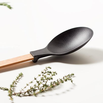 Gourmet Series Nylon Large Spoon-Natural Handle with Black Head