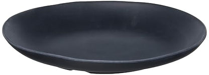 Carlisle FoodService Products Ridge Reusable Plastic Plate Dinner Plate for Home and Restaurant, Melamine, 10.5 Inches, Slate, (Pack of 12)