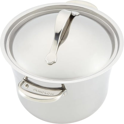 Anolon Stainless Steel & Hard Anodized Aluminum, Cookware Set (11 Piece)
