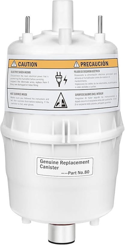 Upgrade 80 Steam Canister for Aprilaire Steam Humidifier Models 800, 801, 865, 866, 80 Replacement Canister OEM Substitute for Aprilaire Canister, 1 Pack
