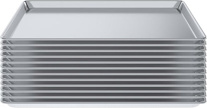 18 in. x 26 in. 19 Gauge Full Size Aluminum Bun. / Sheet Pan. Pack of 12