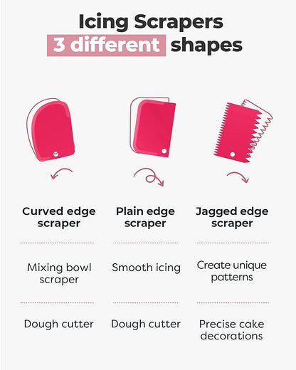 Kootek 71PCs Cake Decorating Kit, Baking Supplies Tools - Includes Cake Stand Turntable, 12 Icing Piping Tips Set, 2 Frosting Spatulas, 3 Scrapers, 50+2 Piping Bags, Coupler, Video Tutorial, Booklet