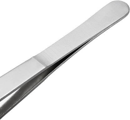 uxcell 10-Inch Stainless Steel Tweezers with Curved Serrated Tip Daily Garden Tool