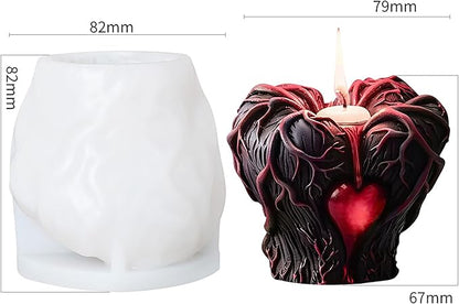 Claw Hand Skull & Ghost Candle Mold - Resin Casting & Candle Making Molds - Silicone 3D Animal Molds for Home Decor