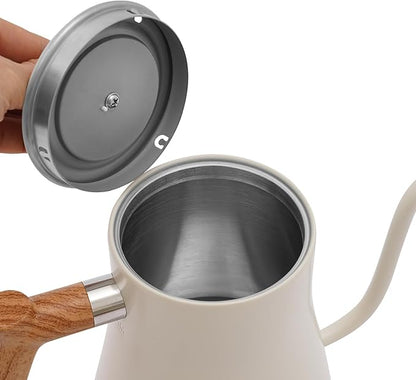 Gooseneck Electric Kettle, 1500W/0.9L Kettle Electric ±1℉ Temperature Control Pour Over Kettle for Coffee, Brew Tea, Boil Hot Water, Stainless Steel Interior Quick Heating, Overheat Protection
