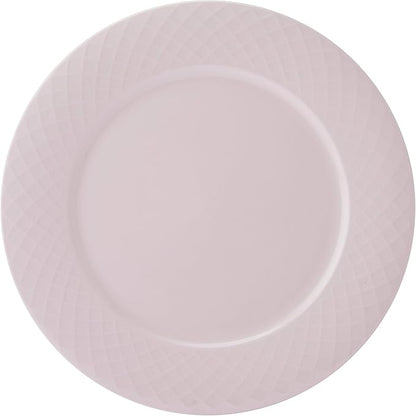 Miksa Trellis Pink Bone China Chip Resistant Lightweight 12 Piece Dinnerware Set, Service for 4