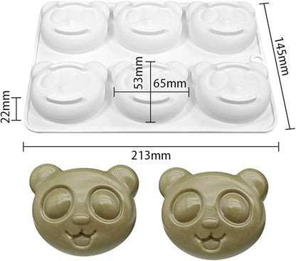 mostsom Silicone Mousse Mold Panda Shape Non-Stick Chocolate Dessert Molds, Flexible Baking Mold for Mousse Cake, Pudding, Jelly, Candy, Ice Cube (A_ Panda)