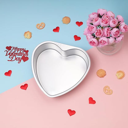 Heart Shaped Cake Pan 10 Inch Aluminum Cake Pans Heart Cake Tin Baking Cake Mold for Valentine's Weddings Birthday Party