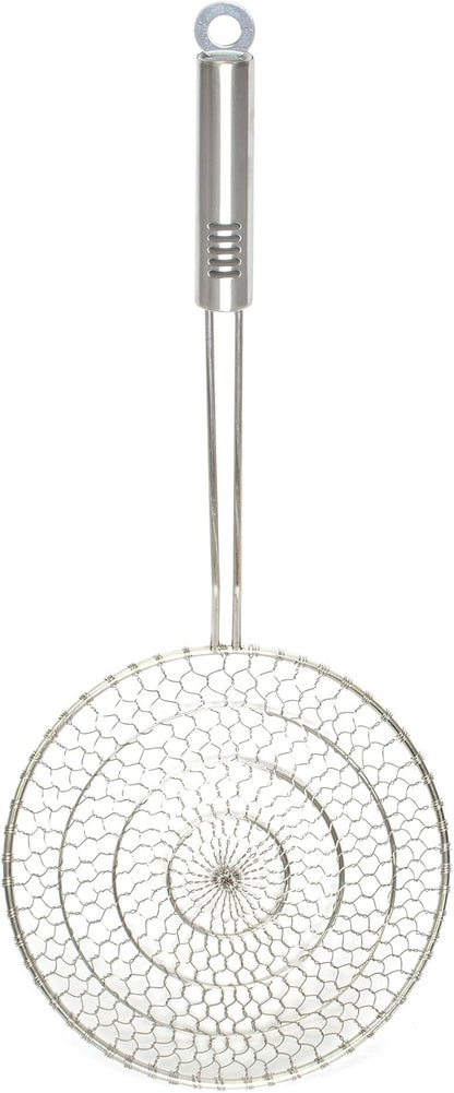 Helen’s Asian Kitchen Spider Strainer, All Stainless Steel, 7-Inch Strainer Basket With 12-Inch Handle