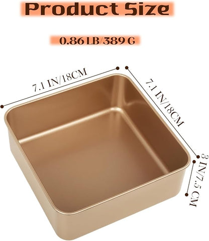 Baking Sheet Pans,2 Pack Nonstick Baking Sheet Pans,Cookie Sheet, Brownie Pan, Bread Pan for Toaster Oven, Small Baking Tray,Bakeware for Cakes, Cookies & Breads (7 Inches)