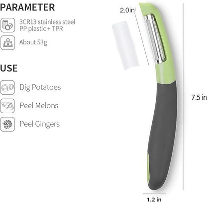 Fanmusic Swivel peelers - potato peelers，Fruit and vegetable peelers for kitchen (2 pack)