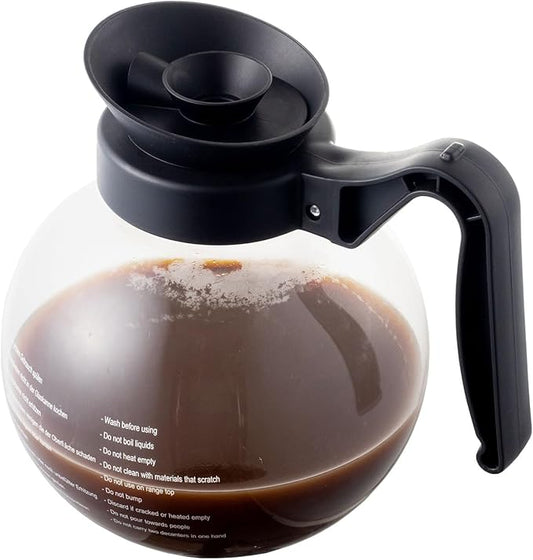 Yuanhao Crystalline Glass Coffee Decanter with Black Handle