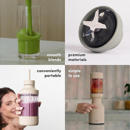 Beast Mighty 850 Plus | Premium Compact Personal Blender | Smoothies, Shakes, Dressings, Sauces | Blends Ice and Frozen Fruit | New XL Vessel | Extra Vessels, Lids and Straws | 850W (Mist)