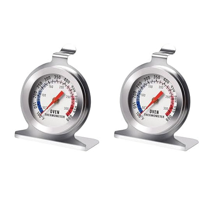 Stainless Steel Oven Thermometer for Electric/Gas Oven, Kitchen Cooking Grill Smoker Thermometer(50-300°C/100-600°F) (2)
