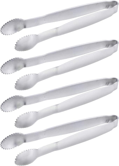 Sugar Tongs 4-Inch Mini Serving Tongs Stainless Steel Appetizer Tongs, Set of 4