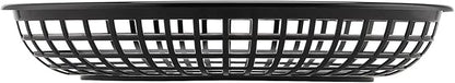 60 Pack 9x5.7x1.6 Inch Black Plastic Fast Food Baskets, Restaurant Serving Basket, Oval Fast Food Serving Baskets for Picnic, Chicken, Burgers and Fries