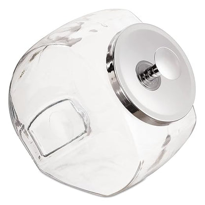 Anchor Hocking 69857R Penny Candy Storage Jar with Chrome Cover, 1/2 gallon, 6-2/5" Height, (Case of 4)
