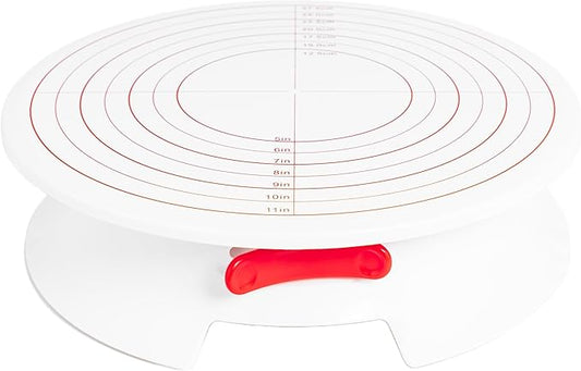 Fat Daddio's TT-123B Revolving Cake Stand, White