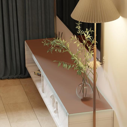 Dresser Top Cover - Can Be Used On Both Sides Waterproof and Easy to Clean Good Flatness Used for Dresser Table(Brown+Gray 10x39)