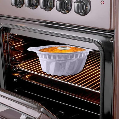 Kenond 9.5 Inch Silicone Cake Pans, Non-stick Fluted Cake Pan with Sturdy Handle, Cake Baking Molds, Perfect Bakeware for Cake, Jello, Gelatin, Bread, Para Gelatinas (Gray)