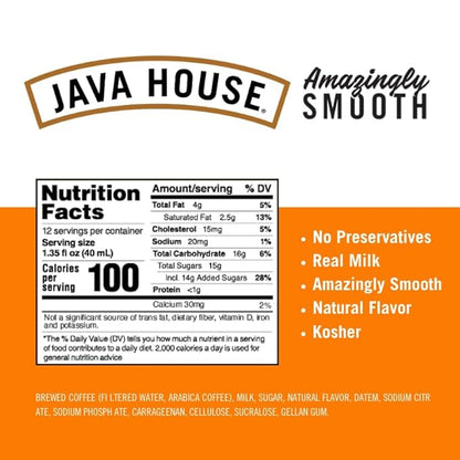 JAVA HOUSE Salted Caramel Latte Cold Brew Coffee Pods, (48 Count) Peel and Pour Pods Hot or Iced